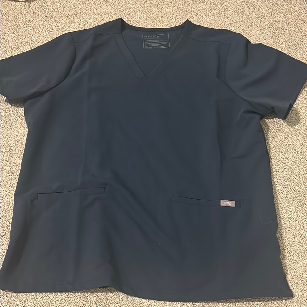 Figs Blue Medical Scrub Top never worn